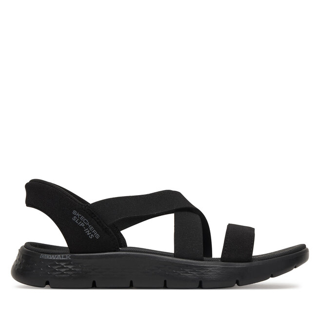 Sandały Skechers Go Walk Flex Sandal - Glimmer 141489/BBK Czarny - kobiece
