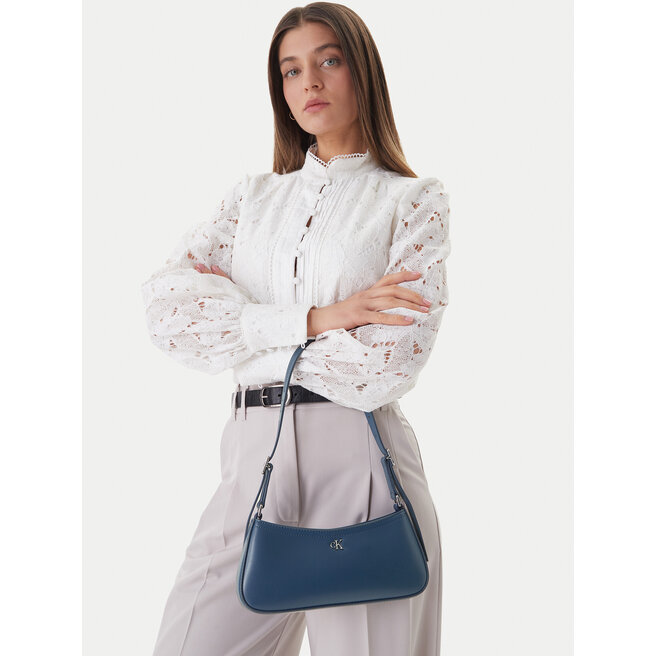 Torebka Calvin Klein Ck Small Shoulder Bag LV04F3170G Granatowy -