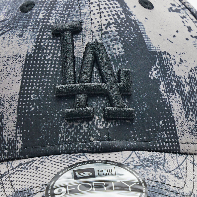 New Era Șapcă New Era MLB 9FORTY Los Angeles Dodgers Print Cap 60298658 Grey/Black