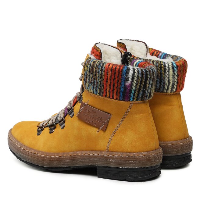 Rieker Polokozačky Rieker Z6743-68 Honig / Nuss / Orange-Multi 68