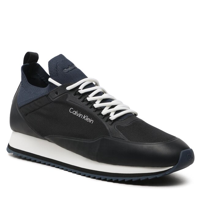 Calvin Klein Сникърси Calvin Klein Low Top Lace Up Nylon HM0HM00921 Black/Navy 0GL