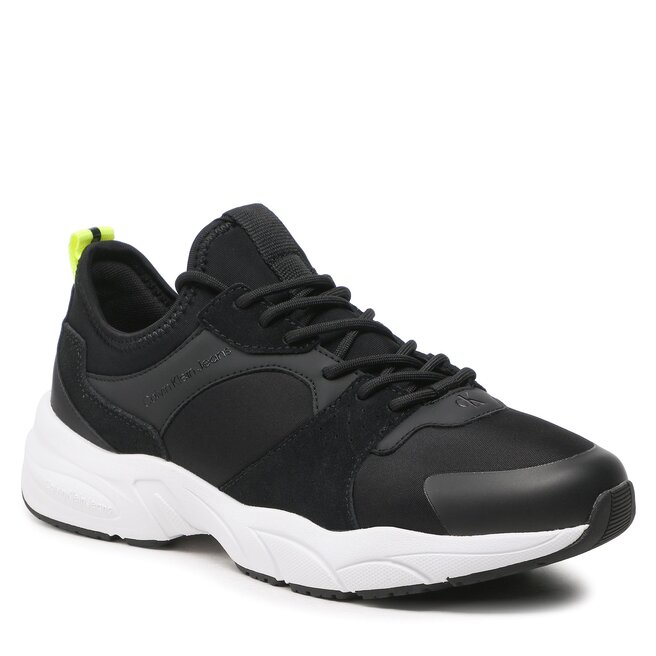 Sneakers Calvin Klein Jeans Retro Tennis Sock YM0YM00590 Black/Safety Yellow 00X 00X imagine noua 2022