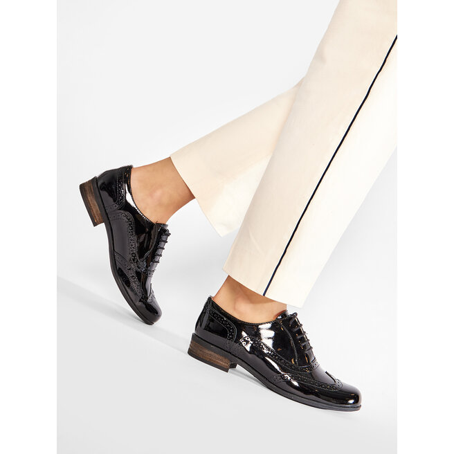 Clarks Oxford Schuhe Clarks Hamble Oak 203506494 Black Patent