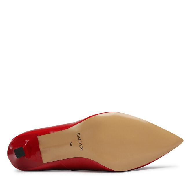 Sagan High Heels Sagan 4911 Czerwony Lakier/Welur 248