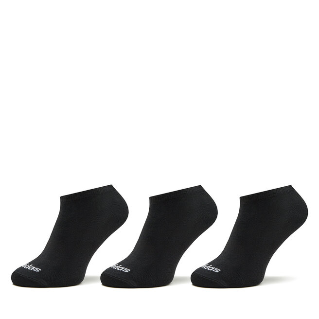 Skarpety stopki unisex adidas Thin Linear Low-Cut Socks 3 Pairs - Czarny