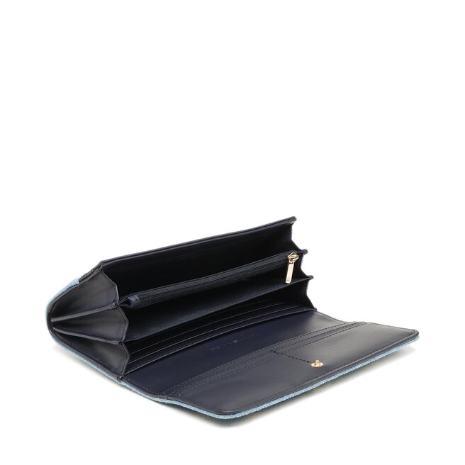 Tommy Hilfiger Голям дамски портфейл Tommy Hilfiger Iconic Tommy Lrg Flap Denim AW0AW14747 1CD