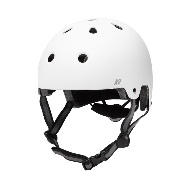 K2 Varsity Pro Helm 2022 Blanc – Casque Street/Vert City, Micro-réglable, Tailles S à L