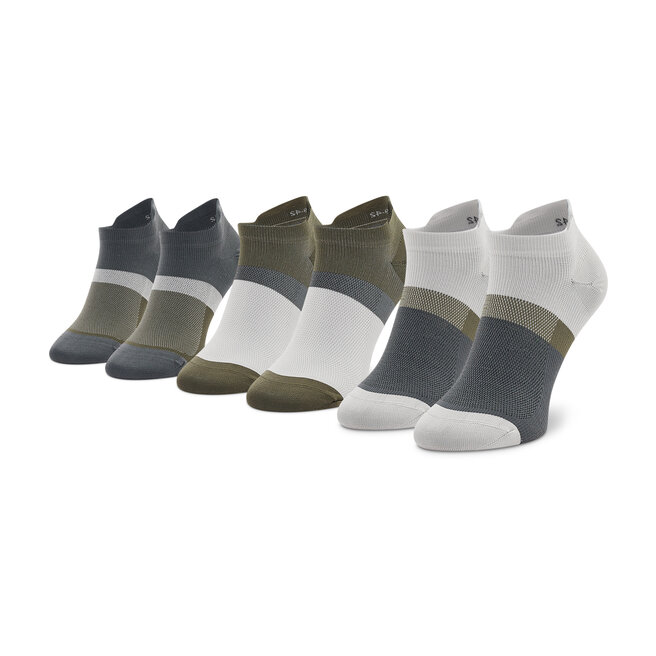 Asics 3 pares de calcetines cortos unisex Asics Color Block 3033B560 Mantle Green 300