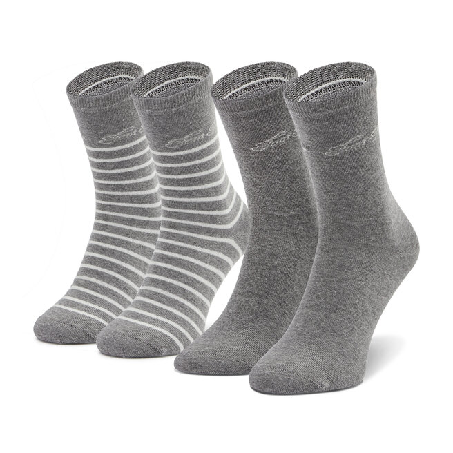 Set de 2 perechi de șosete lungi de damă Tom Tailor 9880 Grey 150 150 Accesorii