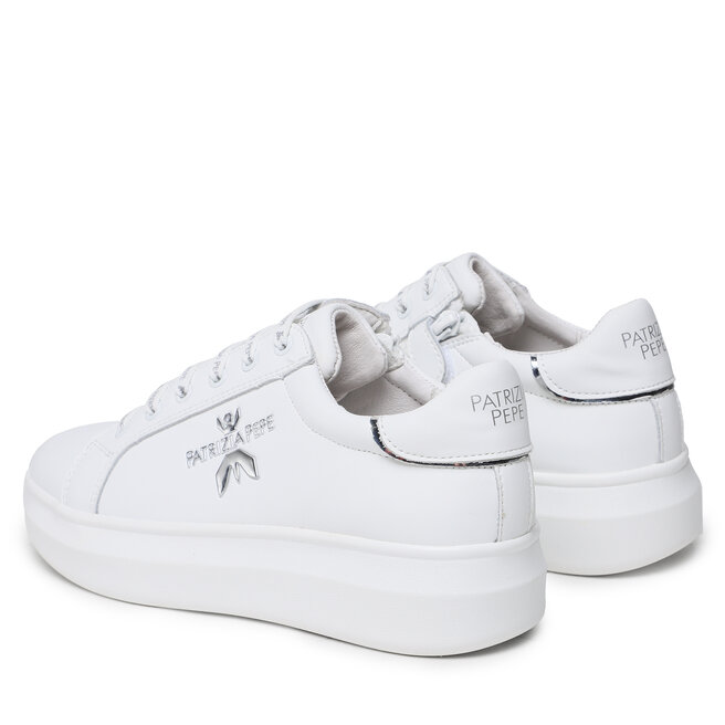 Patrizia Pepe Сникърси Patrizia Pepe PJ210.30 S Bianco/Argento