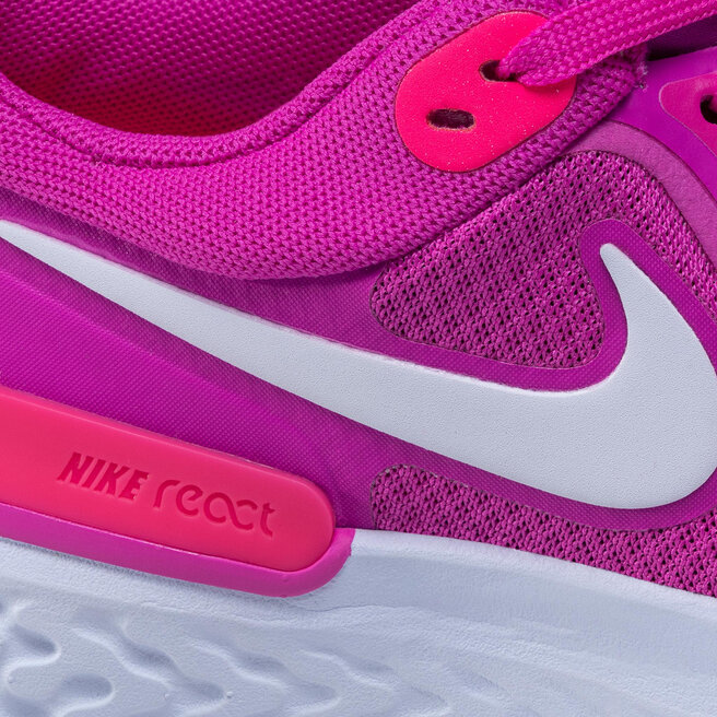 pink and white nike react