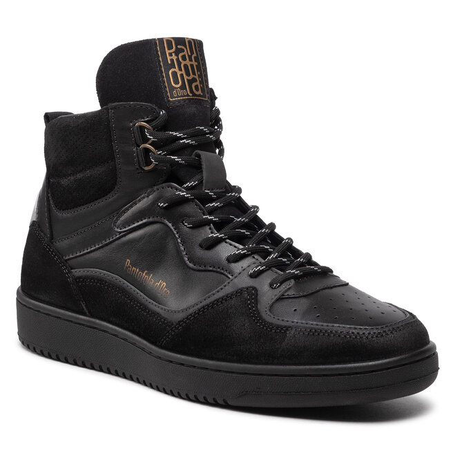 Sneakers Pantofola d`Oro Baveno Uomo High 10223037.11A Triple Black 10223037.11A imagine noua