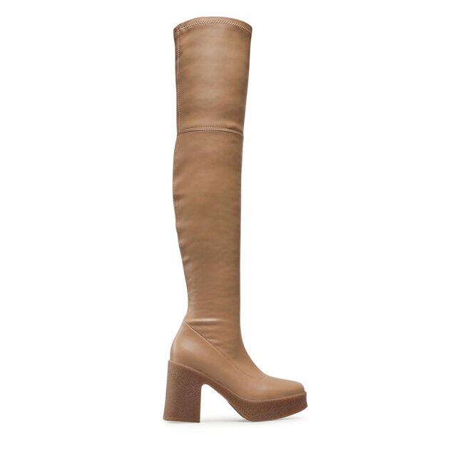 Stivali sopra on sale il ginocchio beige