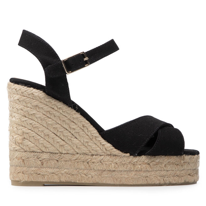 Espadryle Castañer Blaudell/8ED/001 - Czarny