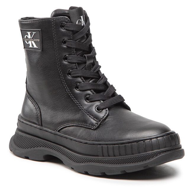 Cizme Calvin Klein Jeans Lace-Up Bootie V3X5-80404-1355 M Black 999