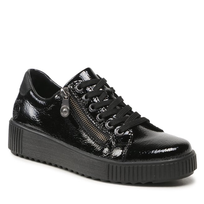 Sneakersy Rieker M6404-00 Czarny - kobiece