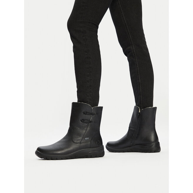 Botki Rieker Z7172-00 Czarny - kobiece