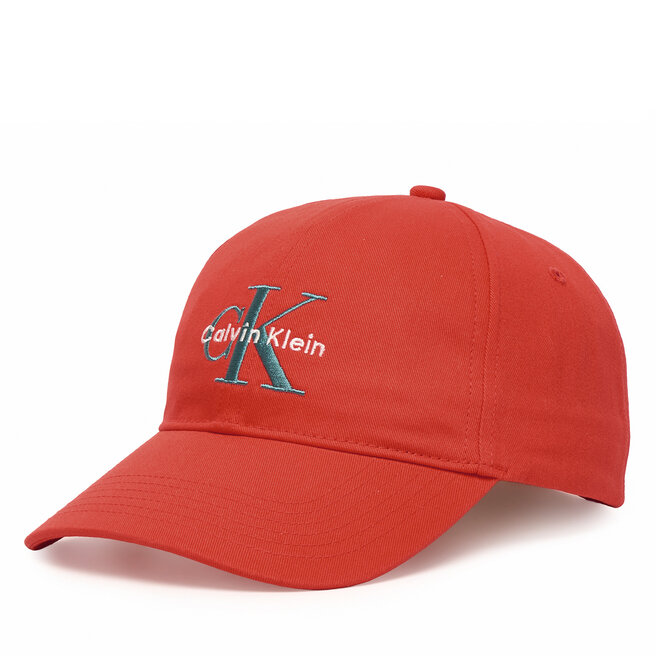 Czapka z daszkiem Calvin Klein Monologo Embroidery Baseball Cap LV04G5004G Pomarańczowy -