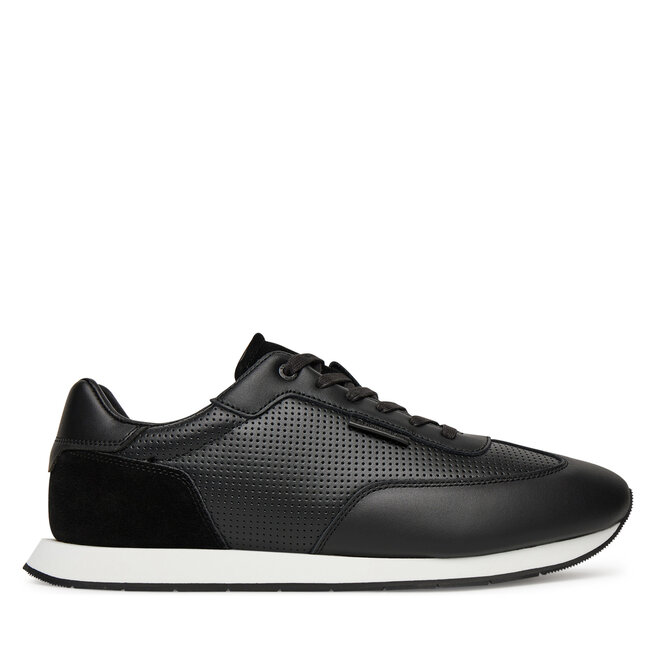 Sneakersy Calvin Klein Low Prof Runn Laceup Perf Lth - Czarny