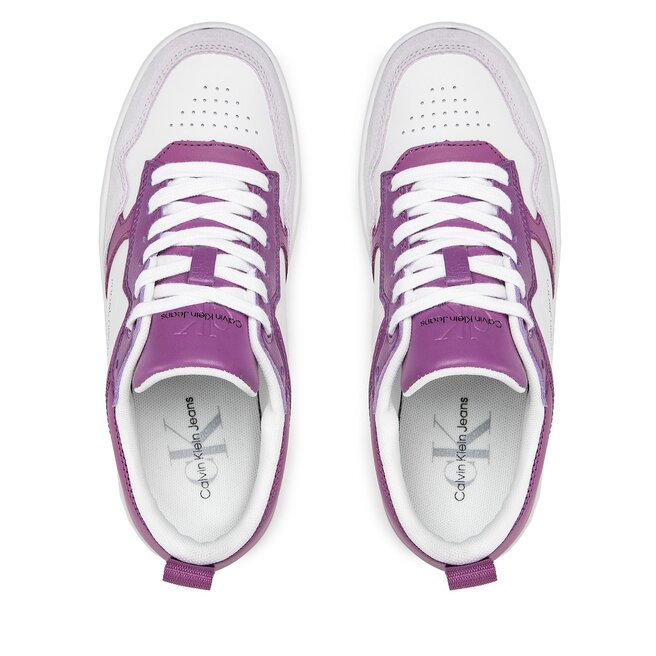 Calvin Klein Jeans Сникърси Calvin Klein Jeans Basket Cupsole Low Lth Mono W YW0YW00876 Amethyst/White/Ghost Grey 0KE