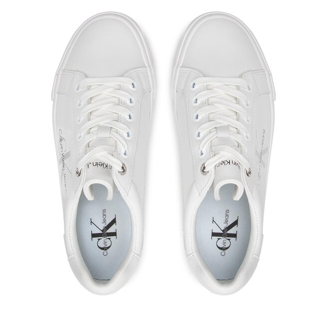 Calvin Klein Jeans Сникърси Calvin Klein Jeans Vulc Flatform Bold Lth YW0YW00821 Triple White 0K8