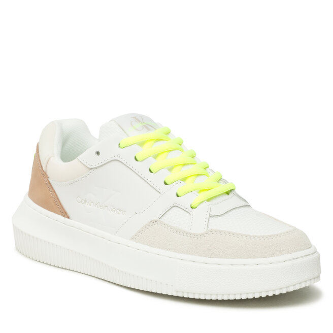 Sneakers Calvin Klein Jeans Chunky Cupsole Fluo Contrast YW0YW00925 White/Safety Yellow 0K8