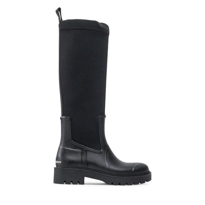 Kalosze Calvin Klein Jeans High Rainboot Neoprene - Czarny
