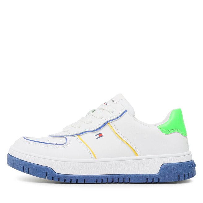 Tommy Hilfiger Sneakers Tommy Hilfiger Low Cut Lace-Up Sneaker T3X9-32873-1355 S White/Multicolor X256