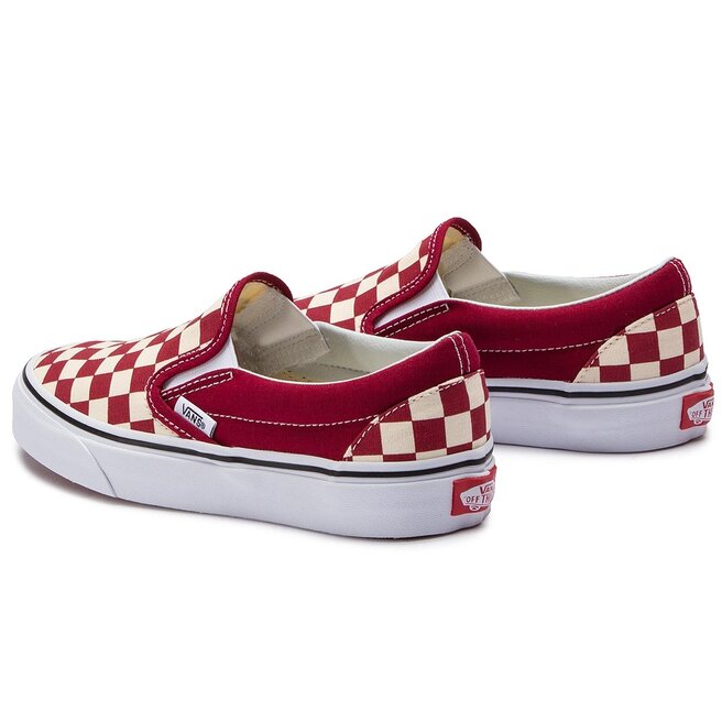 Vans Teniși Vans Classic Slip-On VN0A38F7VLW1 (Checkerboard) Rumba Red