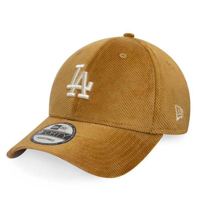 Czapka z daszkiem New Era La Dodgers Cord 9Forty - Brązowy