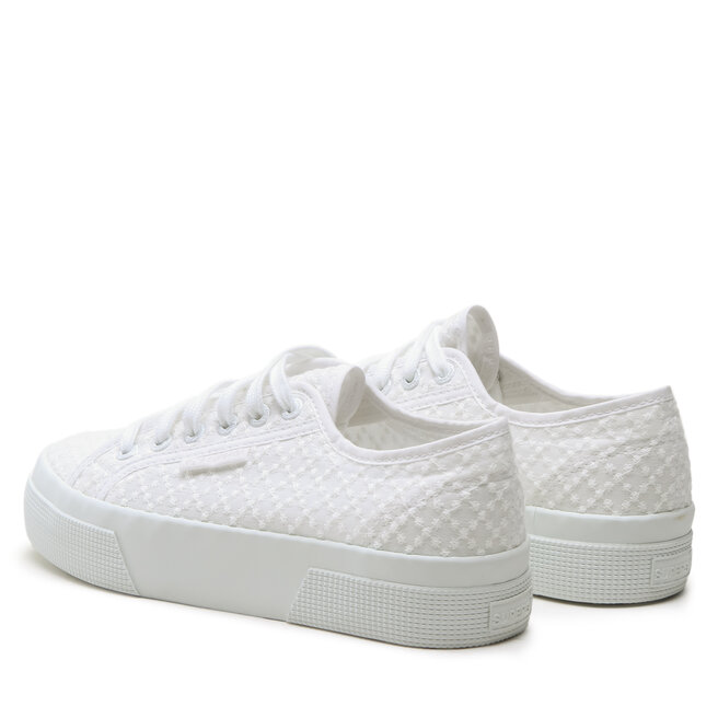 Superga Sneakers aus Stoff Superga Platform MAcrame Rhombus 2740 S2126MW Total White
