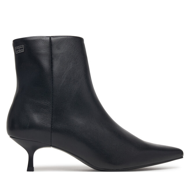 Botki Tommy Jeans Tjw Pointed Kitten Heel Boots EN0EN03172 Czarny