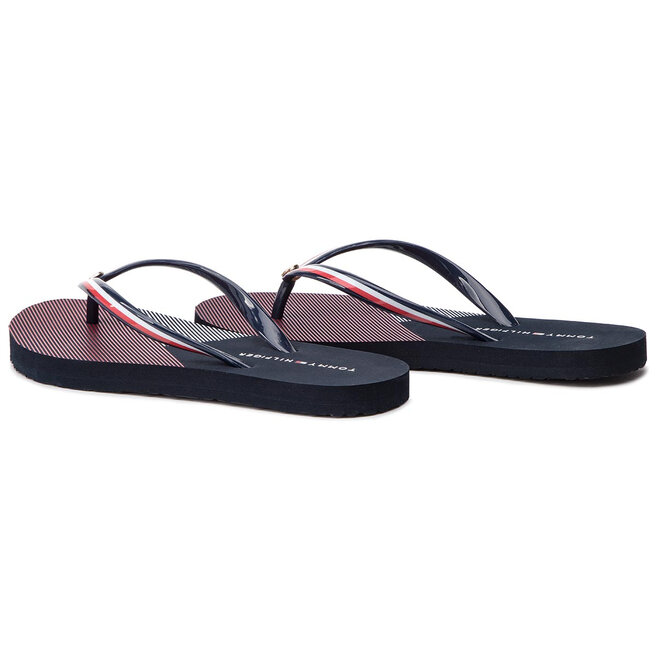 Tommy Hilfiger Flip flop Tommy Hilfiger Flat Beach Sandal Stripe Print FW0FW04043 Rwb 020