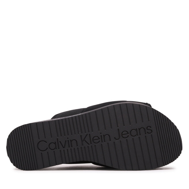 Calvin Klein Jeans Papucs Calvin Klein Jeans Flatporm Sandal Webb YW0YW01074 Black/Lavender Aura BEH