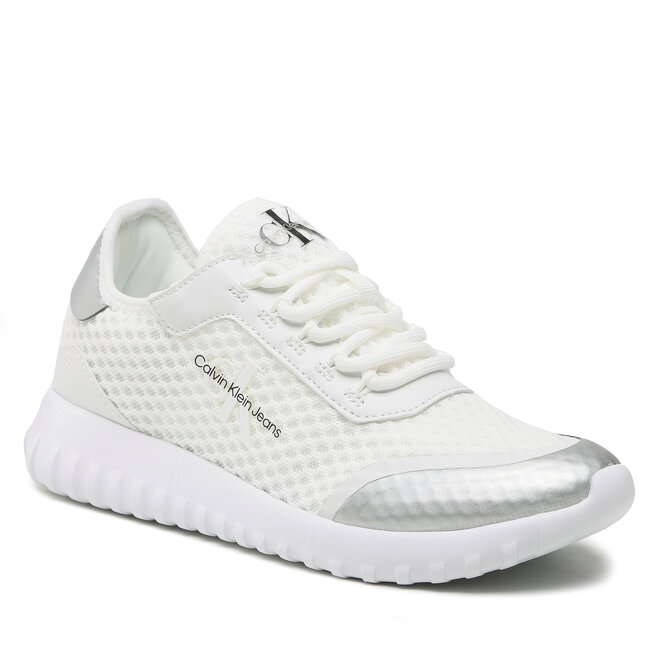 Sneakers Calvin Klein Jeans Eva Runner Monologo W YW0YW00885 White/Peach 02T