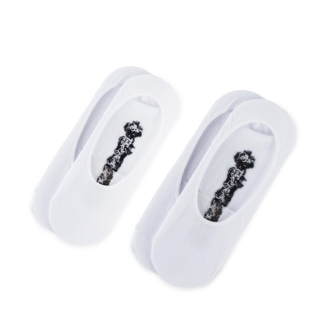 Set de 2 perechi de șosete scurte de damă Converse E749W-2010 Alb