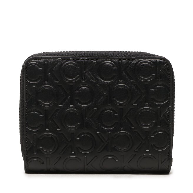 Calvin Klein Malá dámská peněženka Calvin Klein Ck Must Wallet W/Flap Md-Emb Mn K60K610950 BAX