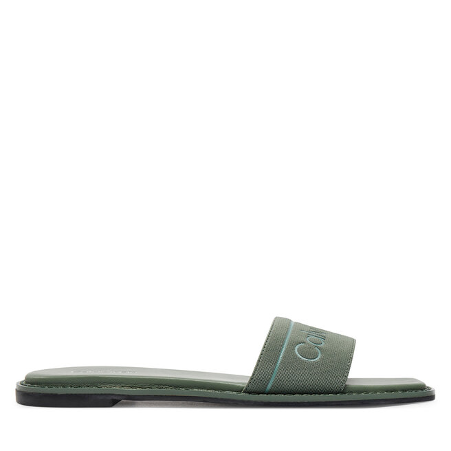 Klapki Calvin Klein Flat Slide He - Zielony