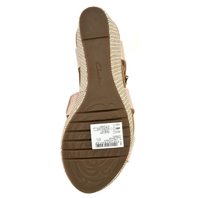 Sanda y Clarks Caslynn Reece 261077784 Nude Leather eobuwie .pl