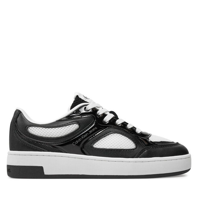 Sneakersy Calvin Klein Jeans Basket Cupsole Low Mix In Met - Czarny