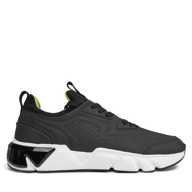 Sneakersy Calvin Klein Low Top Lace Up Lth - Czarny