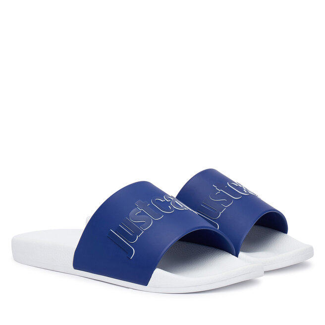 Klapki Just Cavalli 80QA3SZ1 ZSE50 Niebieski -