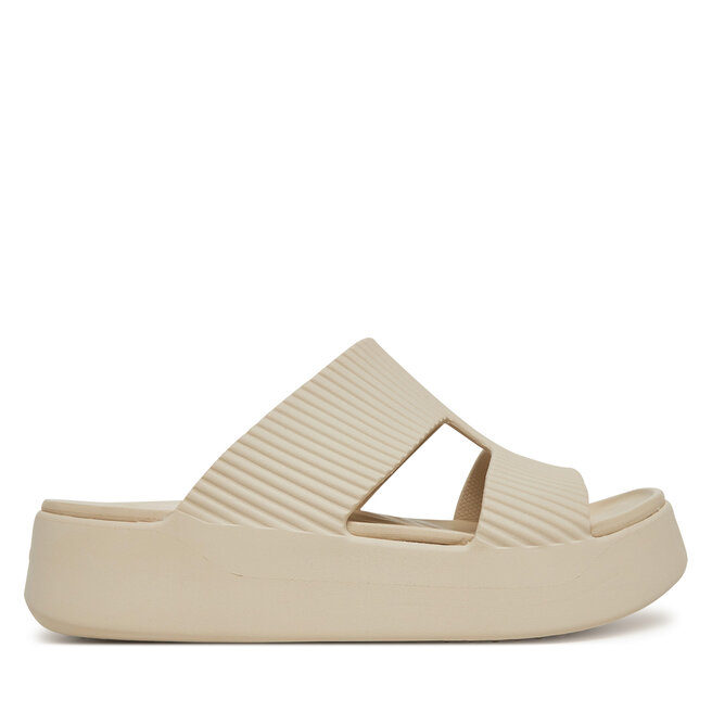 Klapki Crocs Getaway Groove Platform HStrap - Beżowy