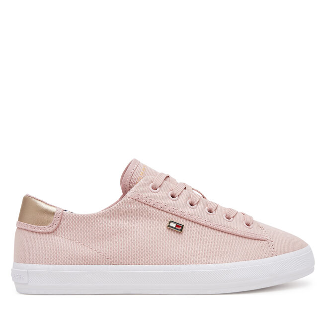 Sneakersy Tommy Hilfiger Vulc Canvas Lace Up Sneaker - Różowy