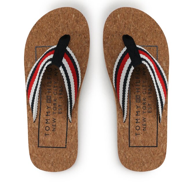 Japonki Tommy Hilfiger Cork Beach Sandal - Kolorowy