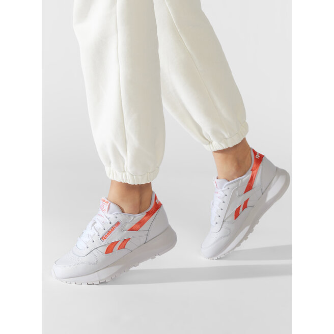 Reebok Обувки Reebok Classic Leather SP GW3795 Cloud White / Cloud White / Semi Orange Flare