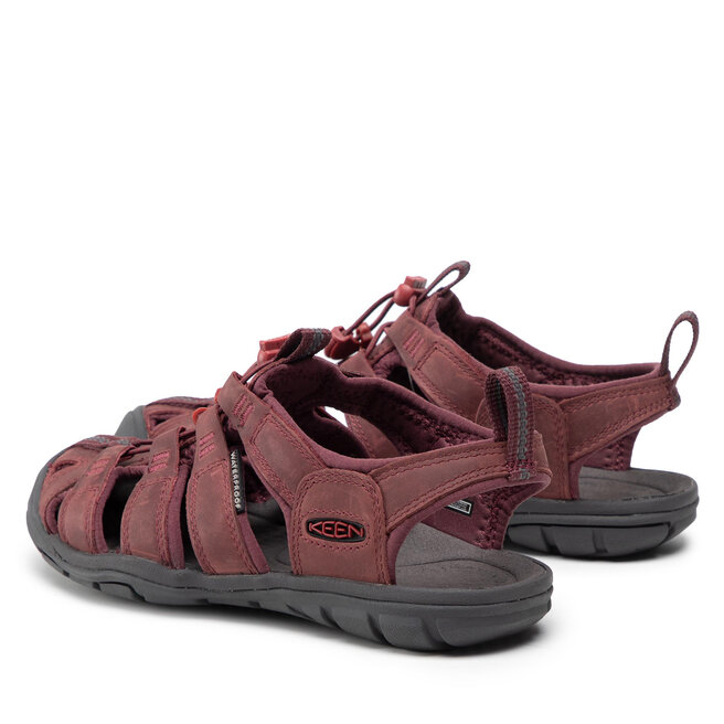 Keen Sandale Keen Clearwater Cnx Lleather 1025088 Wine/Red Dahlia
