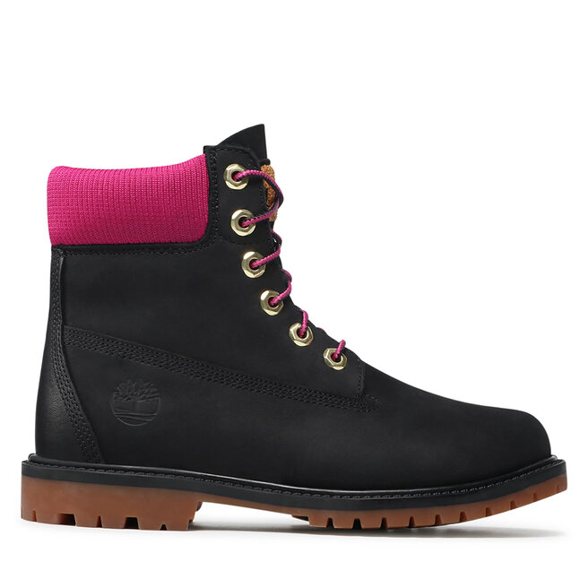 Timberland Trappers Timberland Heritage 6 In Waterproof Boot TB0A44KX0011 Black Nubuc/W Pink