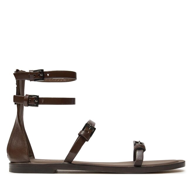 Sandały Max Mara Evegflat - Brązowy