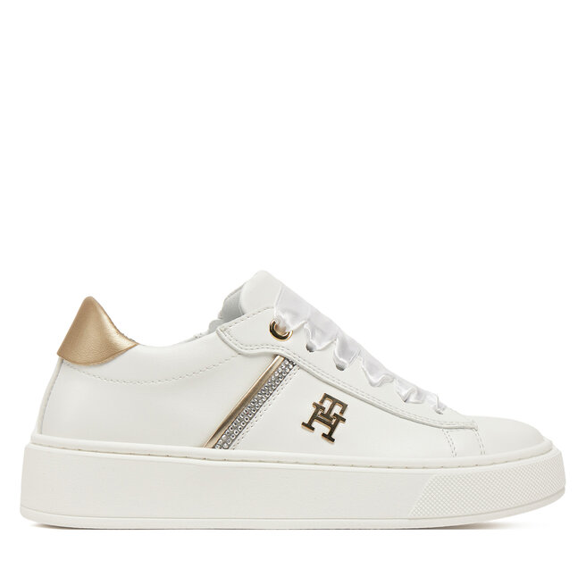 Sneakersy Tommy Hilfiger Low Cut Lace UP - Biały